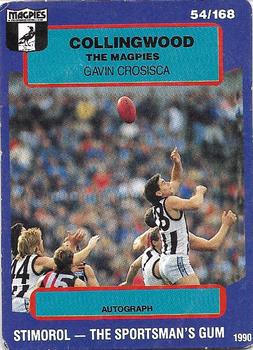 1990 AFL Scanlens Stimorol #54 Gavin Crosisca Front